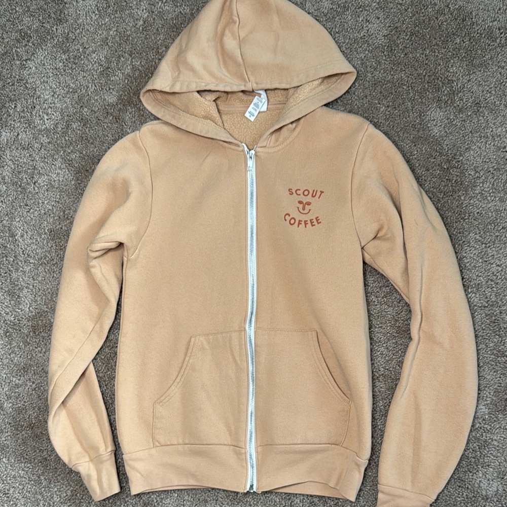 Tan Hoodie Scout Coffee Co San Luis Obispo
